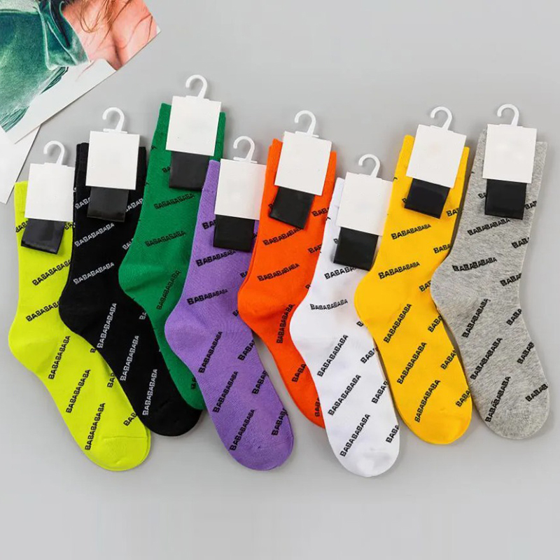 Unisex Designer Embroidered Cotton Socks Breathable Comfortable Footwear for Men and Women