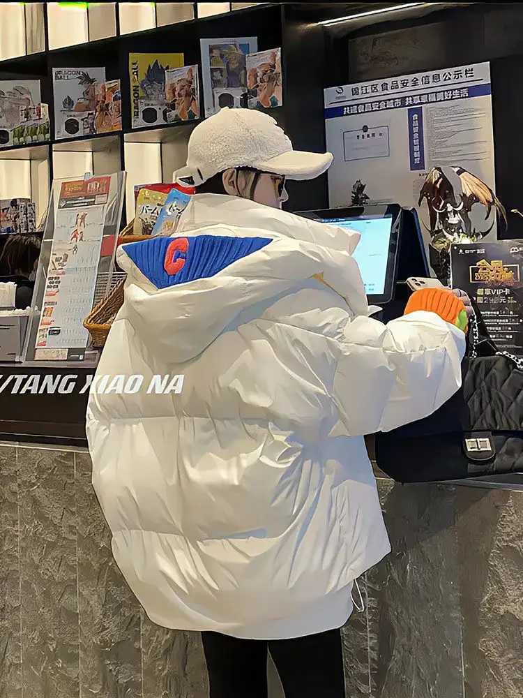 Women's Down Parkas Winter Women Puffer Jacket Parkas Hooded Padded Jacket Knitted Slve Letter C Super Hot Bread Coat Cheap Wholesale Casual Loos