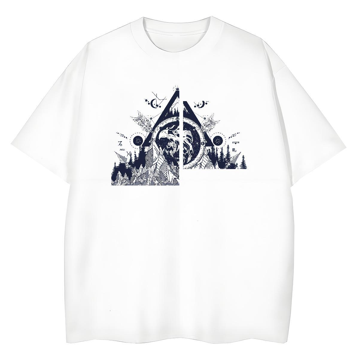 Wholesale T-Shirts 230g 100% Cotton eye of the devil Street Casual Anime Crew Neck Couples T Shirts Designer Tops Shirt