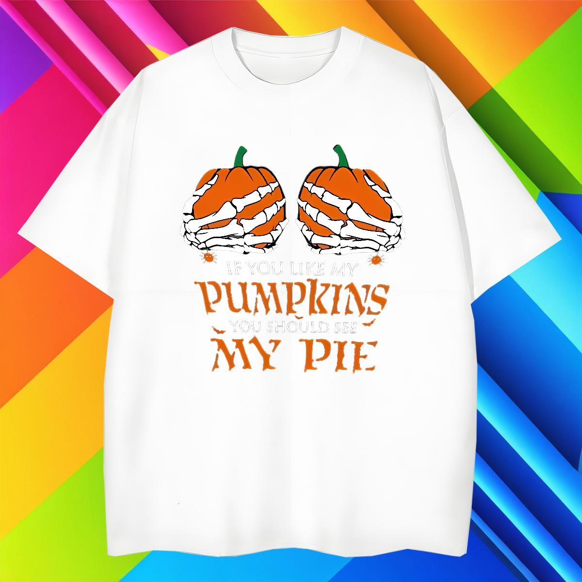 Loose T shirt 230g 100% Cotton pumpkin Anime Printing Street Floral Print Breathable Soft Couples T Shirts Custom Polos