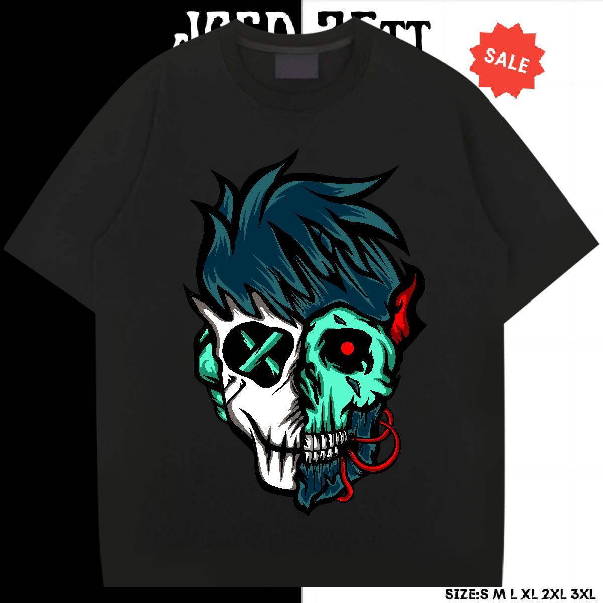Cool Design T-Shirts 230g 100% Cotton skull Street Wear Custom Print Oversized Breathable Soft Men Tops Tees Classic Top Tees