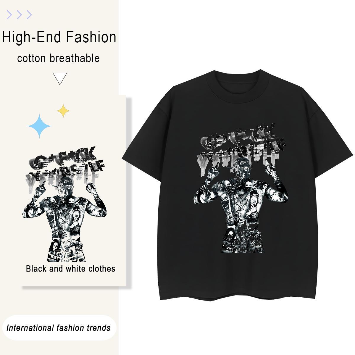 Designer Nice Women Tees 230g Pure Cotton painting Casual Sport Woman T Shirts O Neck Short Sleeves Plus Size Custom Tops Shirt
