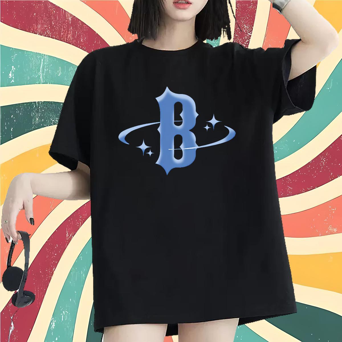 Brand Lady T shirt 230g Cotton letter Sports Casual Women T Shirts Short sleeve Soft Oversized Top Tees