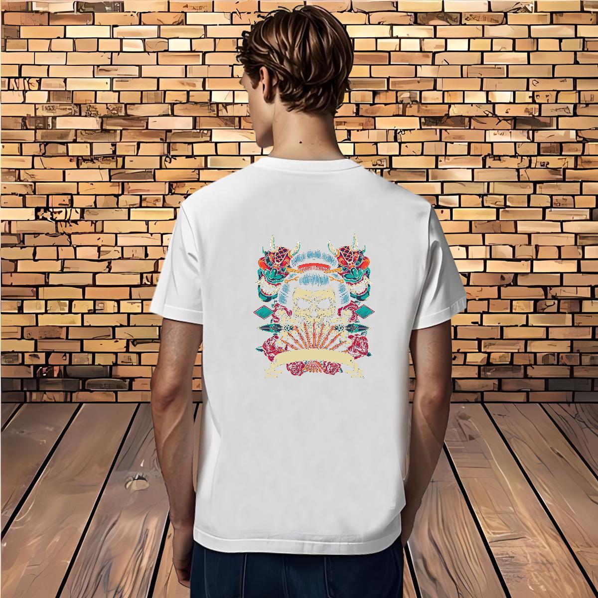 High Quality Man T Shirts 100% Cotton 230g skull Sports Casual Custom Anime Round Neck Short Sleeve Mens Tshirts DIY Customized Tee Shirt