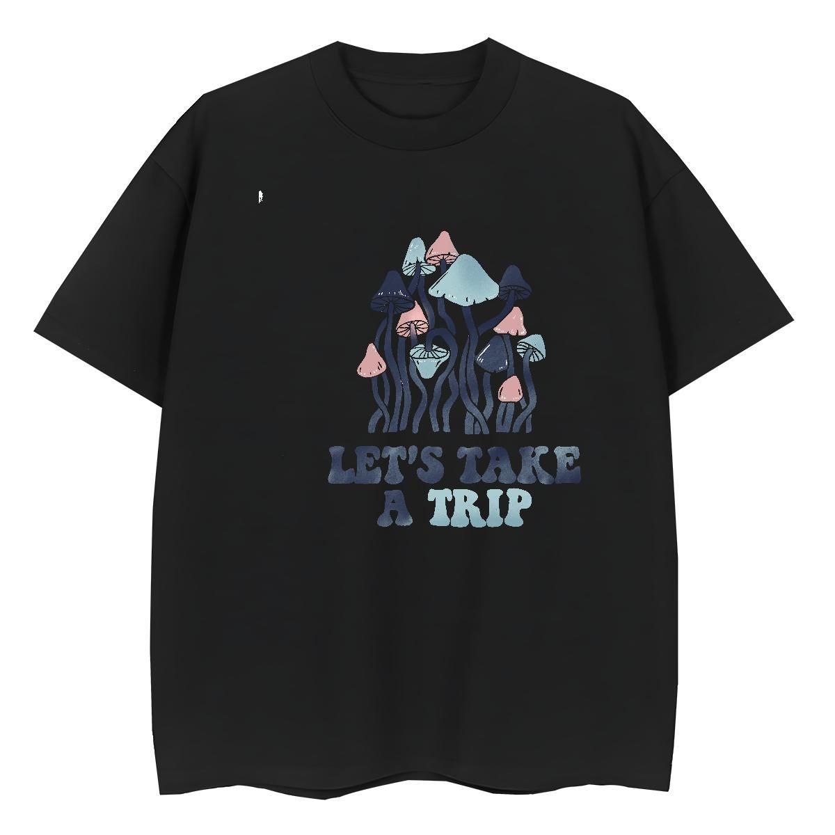 Fashion Design Tshirts mushroom Street 230g Pure Cotton Top Tees Breathable Soft Designer T-Shirts for Men Plus Size Cartoon