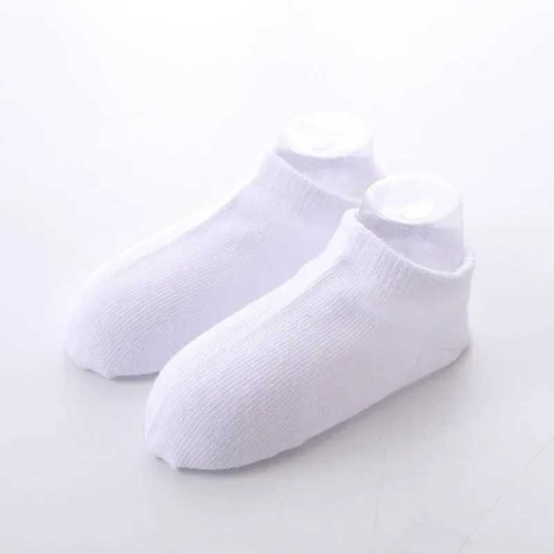 5Pairs/Lot Baby White Kid Socks Spring Style Solid Thin Soft Cotton Children For Boys Girls Sport Students Socks 2-12 Years Old CL240824
