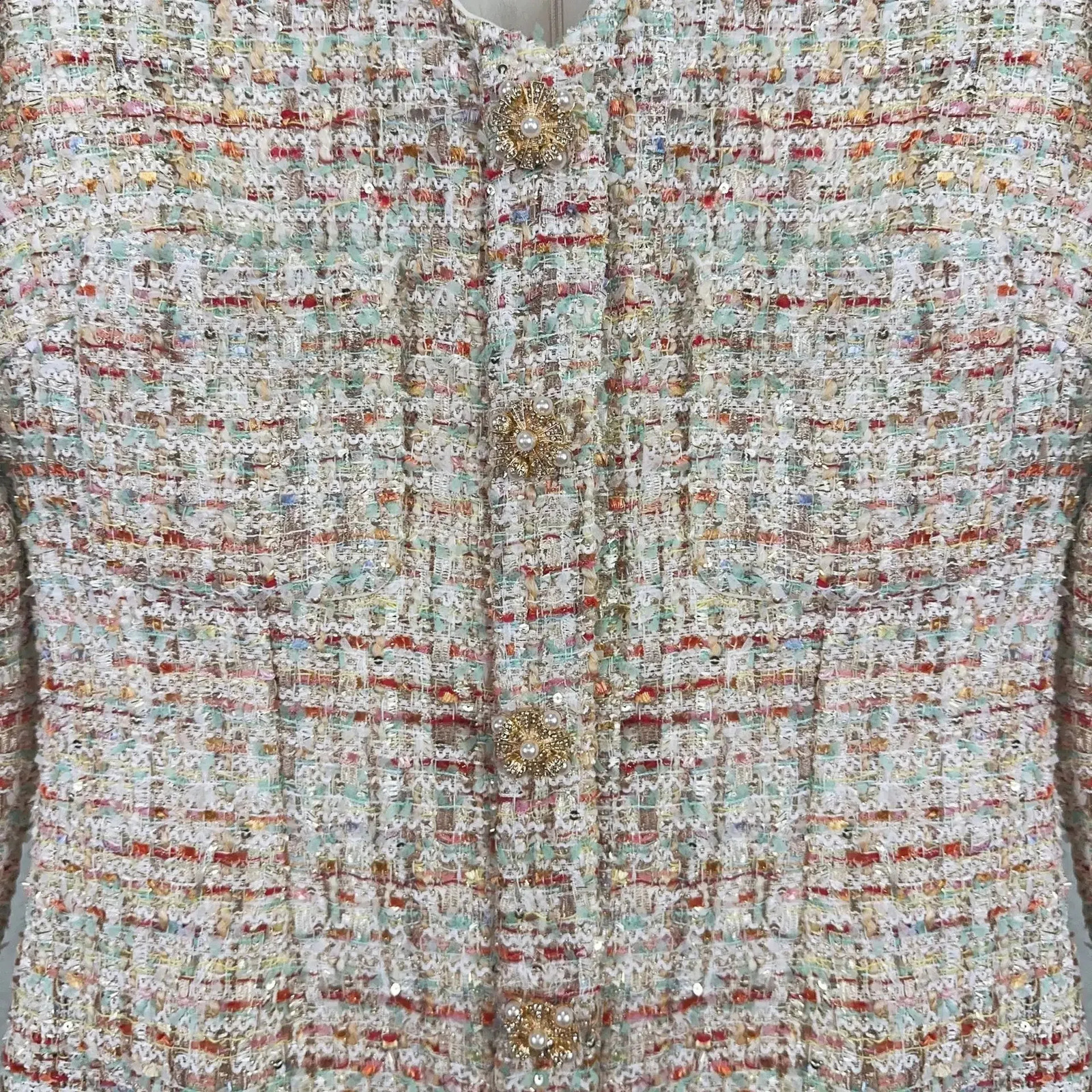 Women Early Fall Tweed Blended V-Neck Long Sleeve Ruffle Dress 240824