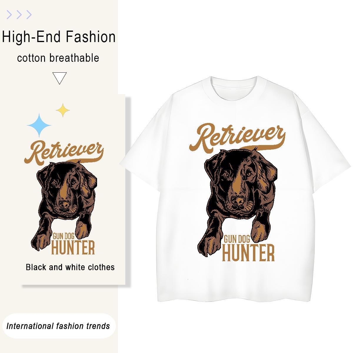 New Arrival Men Clothes T-Shirt dog Outdoor 230g Cotton Tshirts Breathable Popular T-Shirts for Men DIY Printed