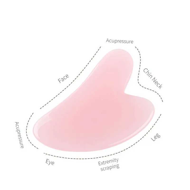 Pink Gua Sha Roller Massager Rose Scraping Facial Skin Beauty Care Resin Guasha Board for Body Scraping Face Massage Tool Set CL240824