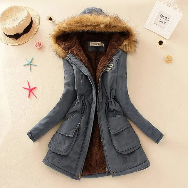 Autumn Winter Womens Cotton Jacket Apron Casual Ultra Thin Coat Embroidery Hooded Parkas Wadded Warm Overcoat 240823