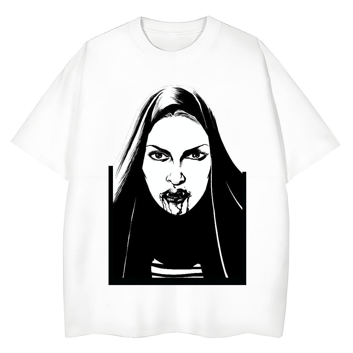 Designer Tshirt for Man Woman 230g 100% Cotton nun Spring Summer T Shirts Women Short Sleeve O-Neck Black White Tops