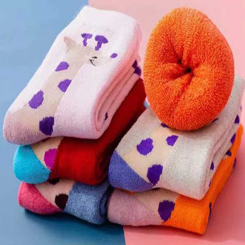 5Pair/lot new childrens socks autumn winter thick warm boys and girls kidss socks CL240824
