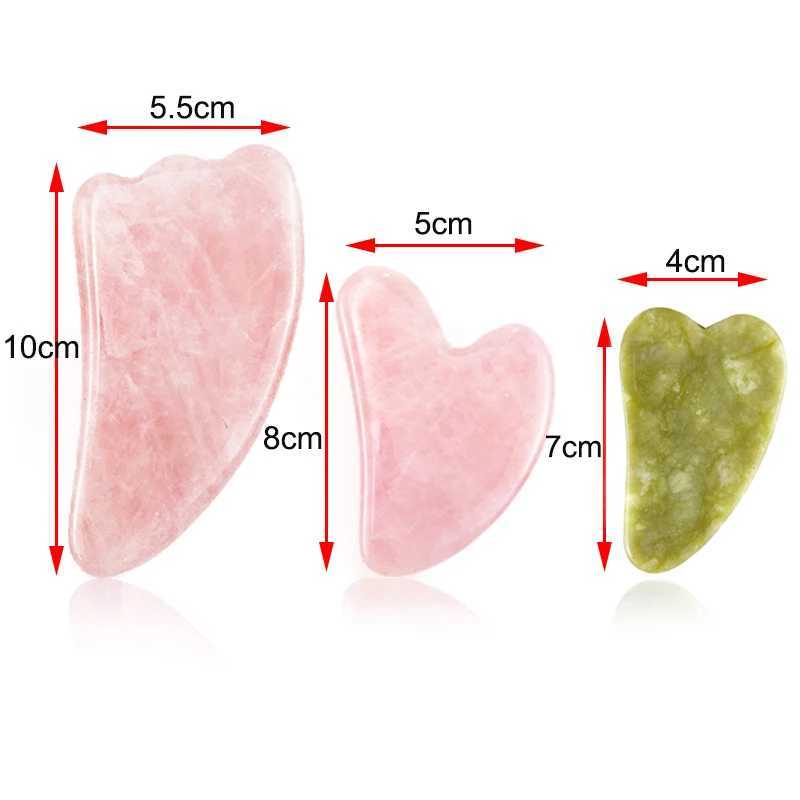 Natural Rose Jade Gua Sha Gouache Scraper Massager for Face Body Facial Skin Lifting Wrinkle Remove Beauty SPA Care Tools CL240824