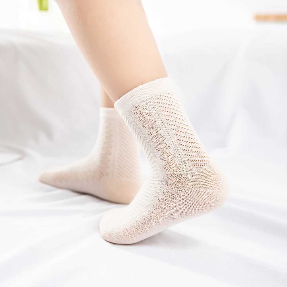 5Pairs/lot 0-12 Kids Socks Summer Cotton Jacquard Baby Socks Girls Mesh Cute Boy Toddler Socks Children Clothe Accessories CL240824