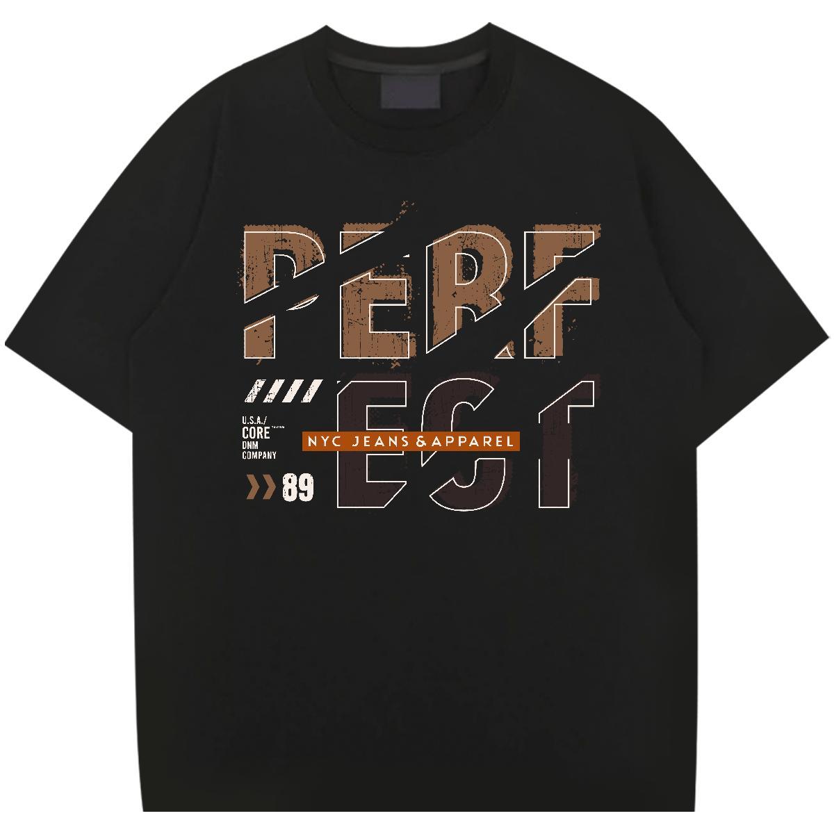 Cool Man T Shirts 100% Cotton 230g letter Casual Beach Anime Short Sleeve O-Neck Men Tops Tees Fashion New Top Tees