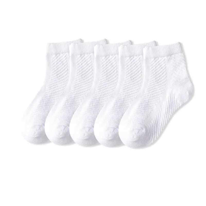 5 Pairs/Lot Summer Hot Children Socks Boy Girl Baby Cotton Fashion Mesh White Gray Blue For 1-12 Years Kids Teens Student Socks CL240824
