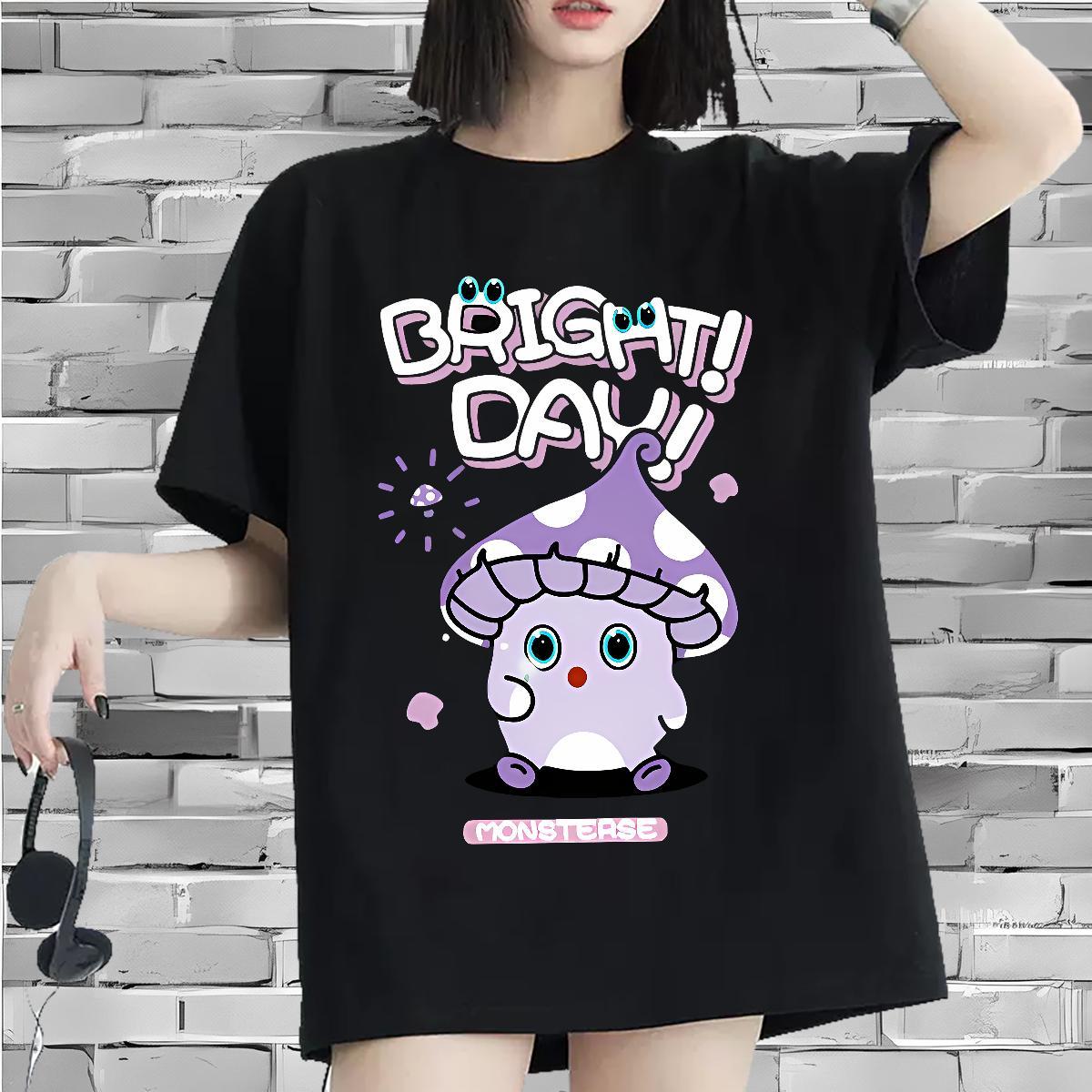 Loose Unisex Tshirts 230g Cotton painting Spring Summer Woman T Shirts Crew Neck Breathable Custom Print Plus Size Tops Shirt