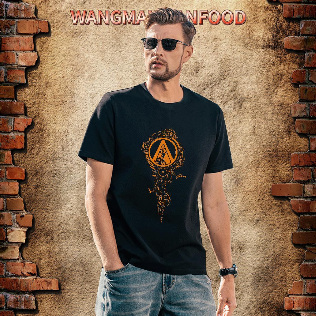 Unisex T-Shirts for Men 230g Pure Cotton eye of the devil Home Outdoor DIY Logo Oversized Breathable Crew Neck Men Clothes T-Shirt New Arrival Tshirts