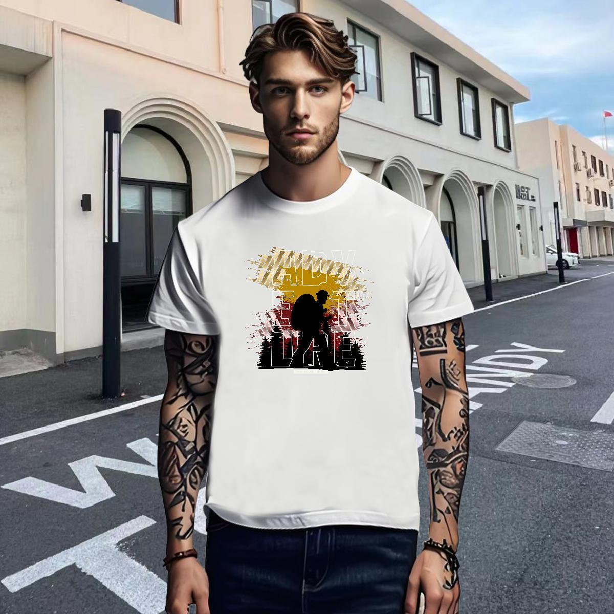 Cool Design T-Shirts 100% Cotton 230g letter Daily Wear Black Oversized Breathable Crew Neck Men Tees Designer Fashion Tee Shirt