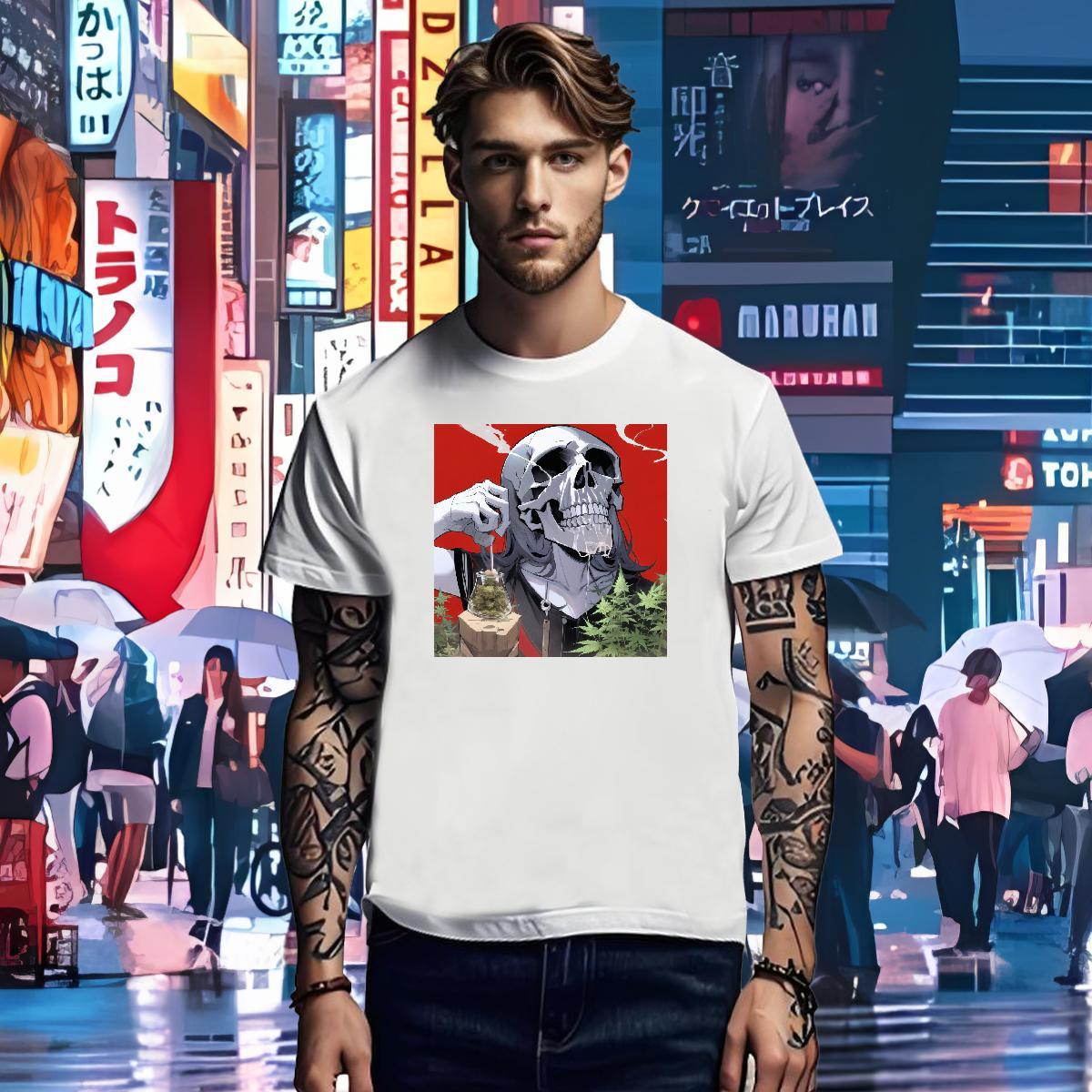 Soft T Shirt For Man 100% Cotton 230g skull Sports Casual Custom Big Size Breathable Men Tops Tees Fashion New Clothings