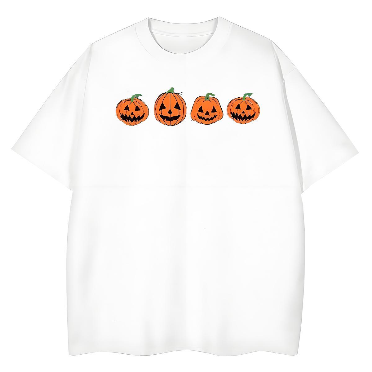 Fashion Design Mens Tshirts halloween Anime Printing Street 100% Cotton 230g Clothings Short Sleeve O-Neck Cool Design T Shirts Men DIY Printed