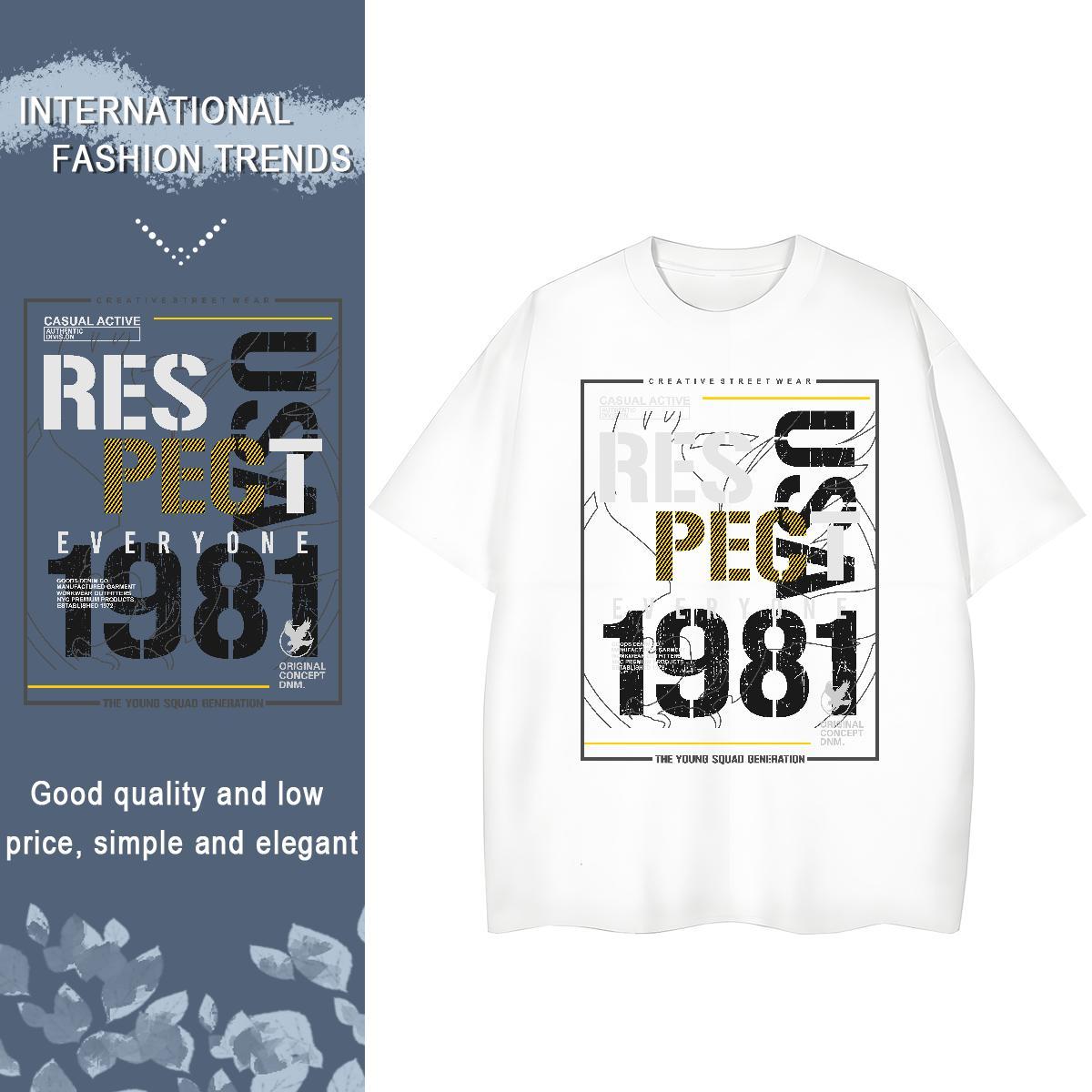 Lady Woman Tshirt 230g Cotton letter Casual Beach T-Shirts for Women Breathable Short Sleeve Anime Clothes