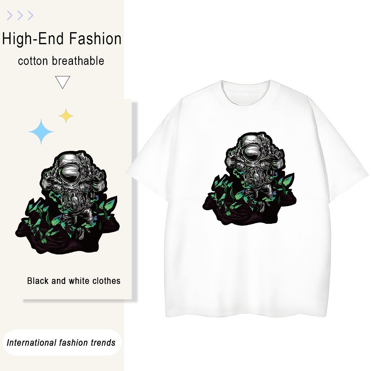 Wholesale Tshirt for Man Woman 230g 100% Cotton universe Casual T-Shirts Crew Neck Breathable Customized Top Tees