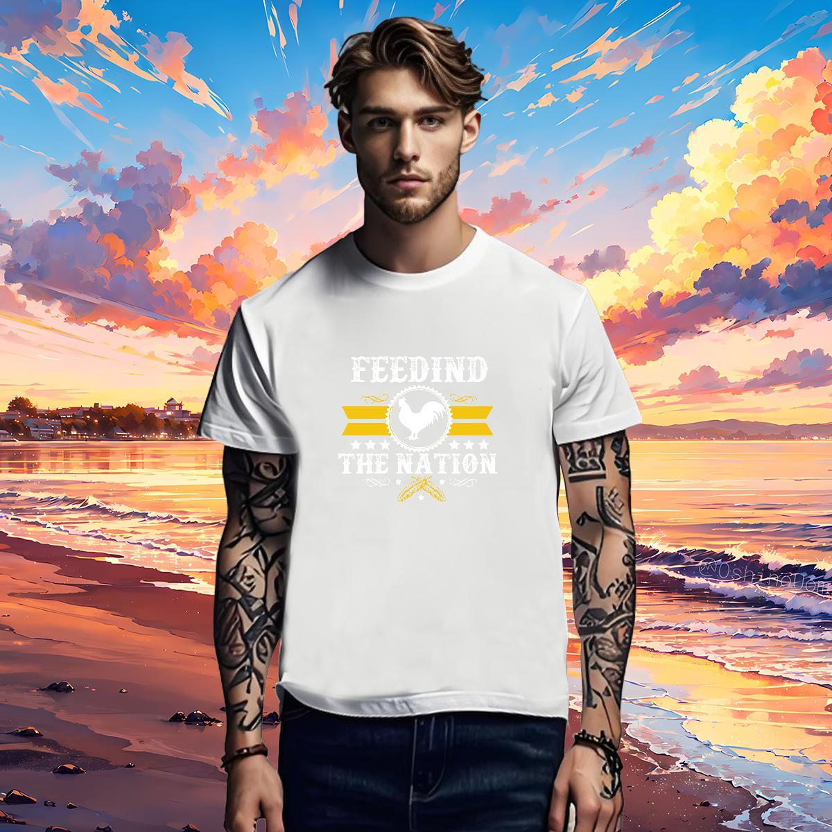 Loose Fit Mens T Shirts 230g 100% Cotton Freedom the nation Street Customized Print Round Neck Short Sleeve Men Tshirts Fashion Design Clothes