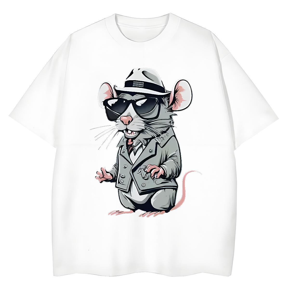 Designer Tshirts mouse Home Outdoor 230g Cotton Polos Breathable Soft High Quality Mens T Shirts Cartoon Print