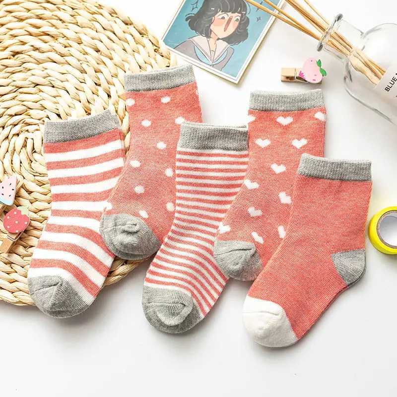 5Pairs Childrens Socks Summer Cotton Cartoon Animal Baby Socks Carrot Girls Mesh Cute Newborn Boy Toddler Kids Socks CL240824