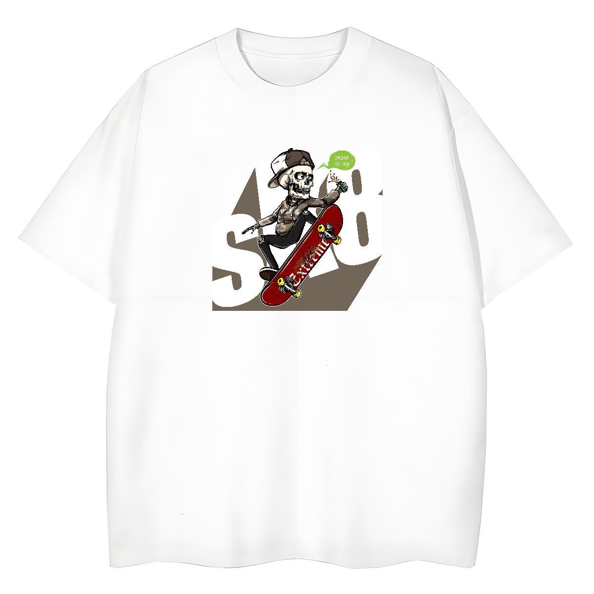 Free Shipping T shirt 100% Cotton 230g skateboarding Hip Hop Street Anime Breathable Crew Neck Couples T Shirts DIY Customized Tee Shirt
