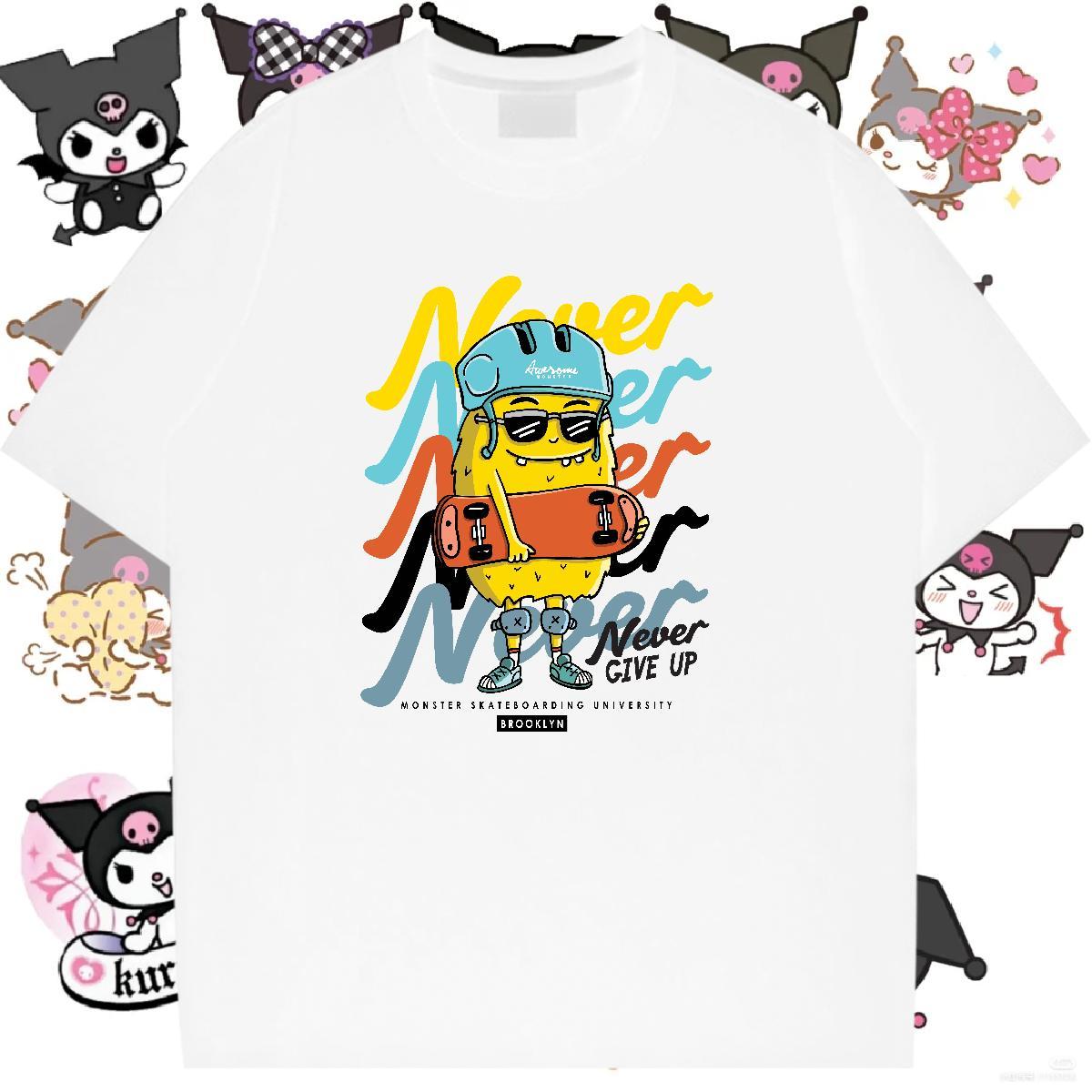 Comfortable Womens Tshirts 100% Cotton 230g America High Street Hip Hop T Shirts Women Breathable Short Sleeve Custom Printing Clothes