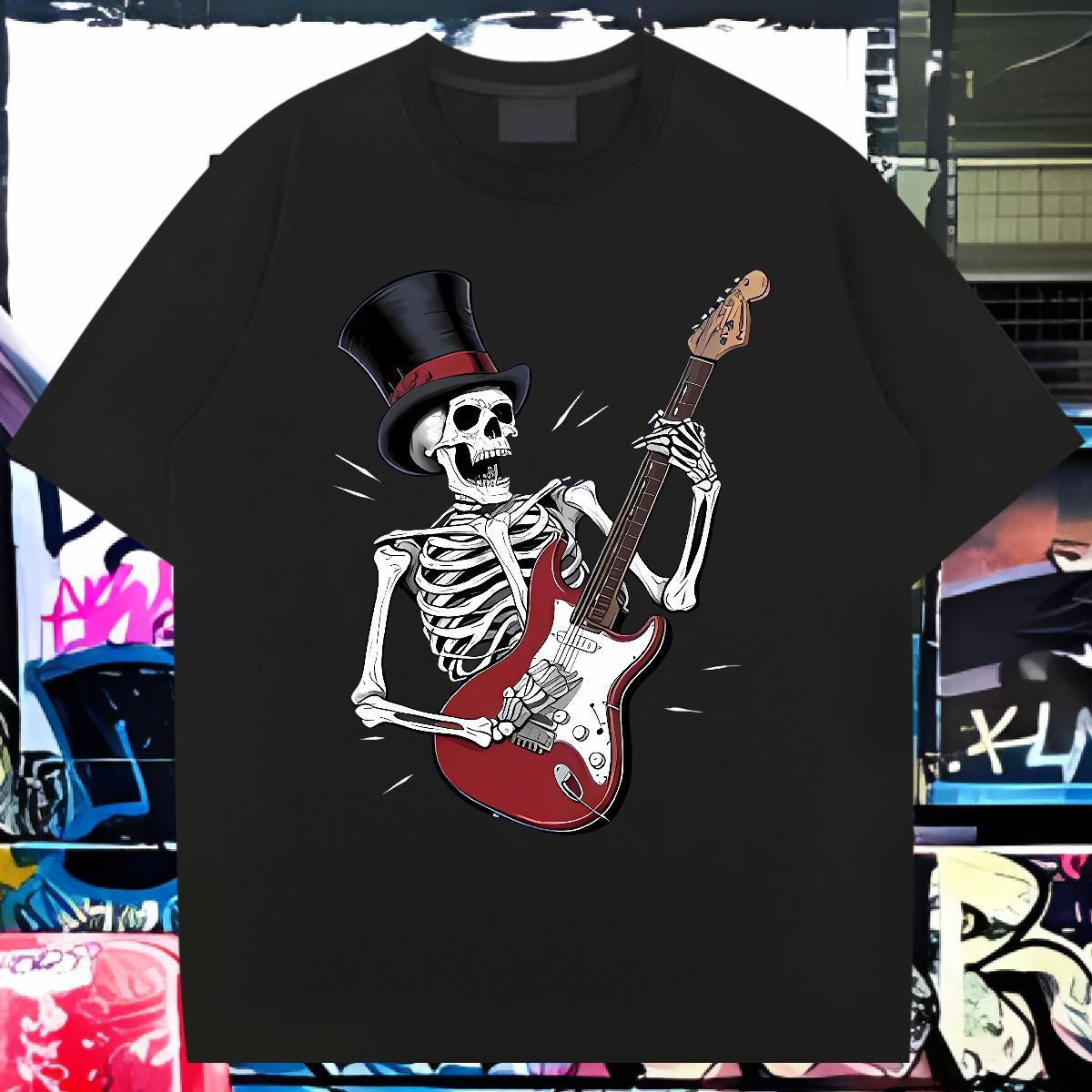 Cool Design T Shirt For Man 230g Cotton skull Casual Daily Wear Custom Printed Breathable Short Sleeve Mens Tshirts DIY Customized Top Tees