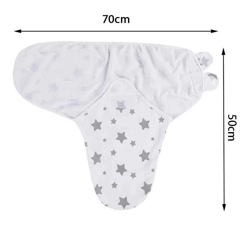 Bunny Bear Newborn Sleeping Bag Hat Set Cotton Cartoon Baby Swaddle Wrap Newborn Blanket Swaddles Baby Bedding Accessories M240824