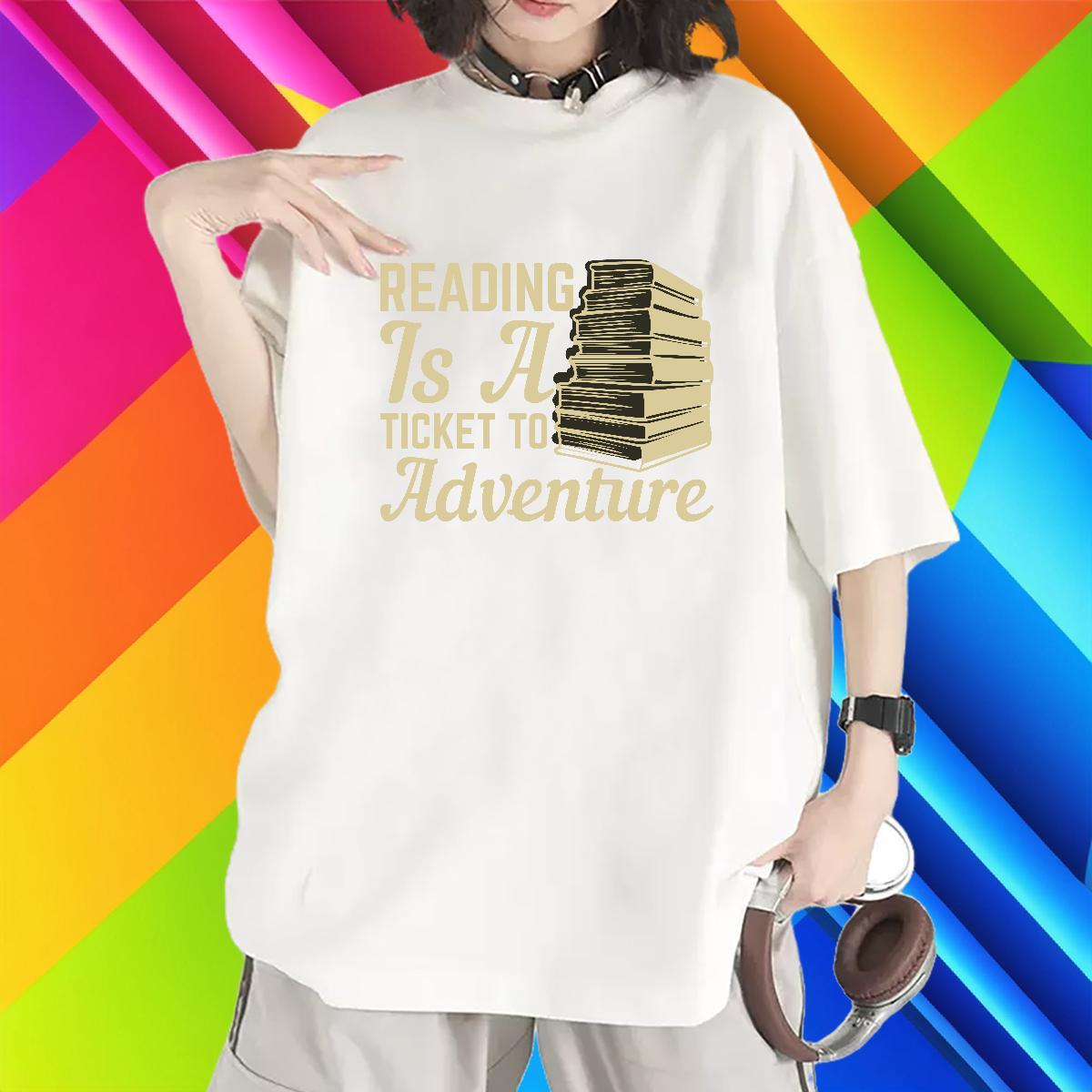 Loose Woman Tshirt 230g Cotton book Sports Casual T Shirts Women Comfortable Plus Size Cartoon Clothings