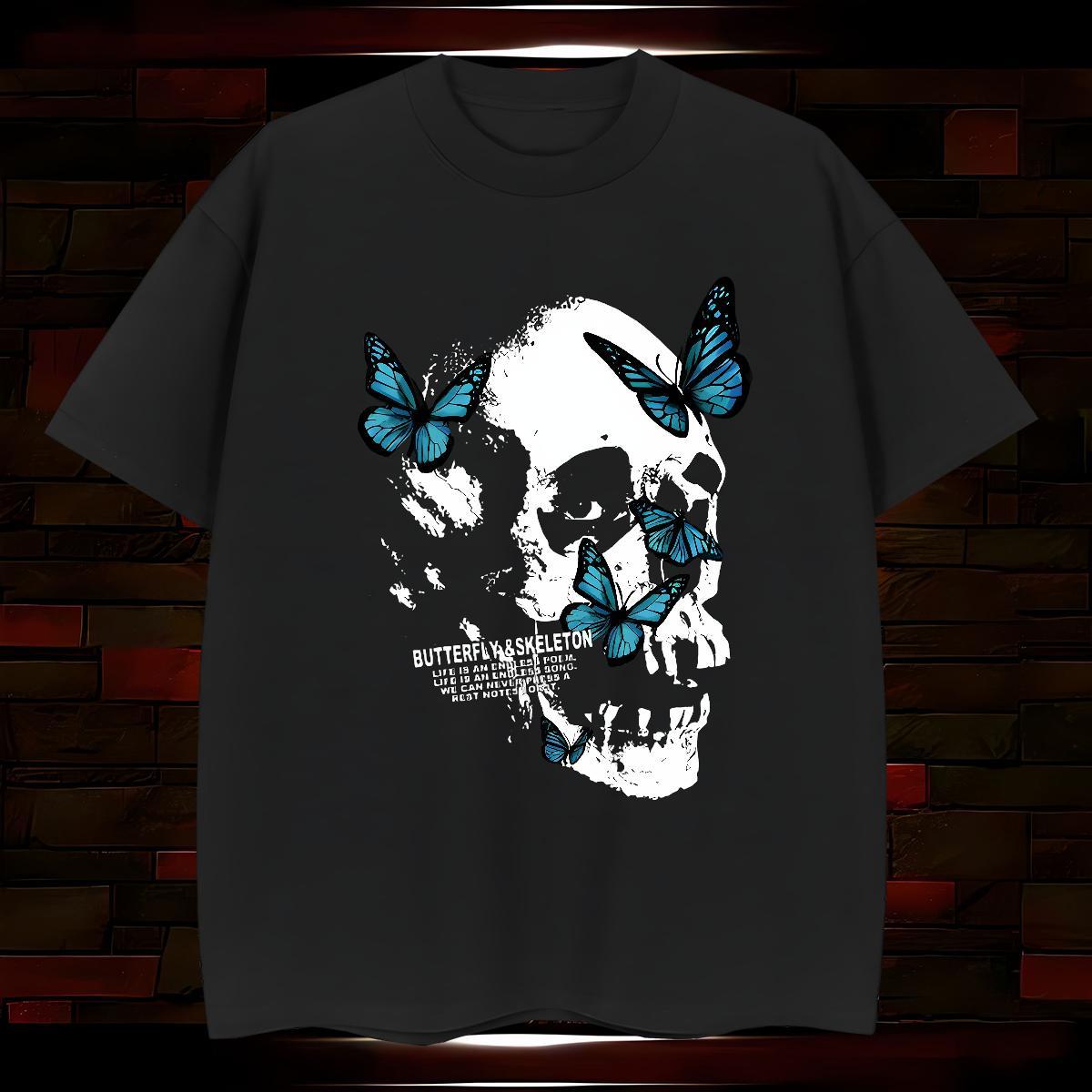 Cool Design Mens T Shirts 100% Cotton 230g skull Street Casual Custom Printed Round Neck Short Sleeve Men Tees New Designer Tops Tees