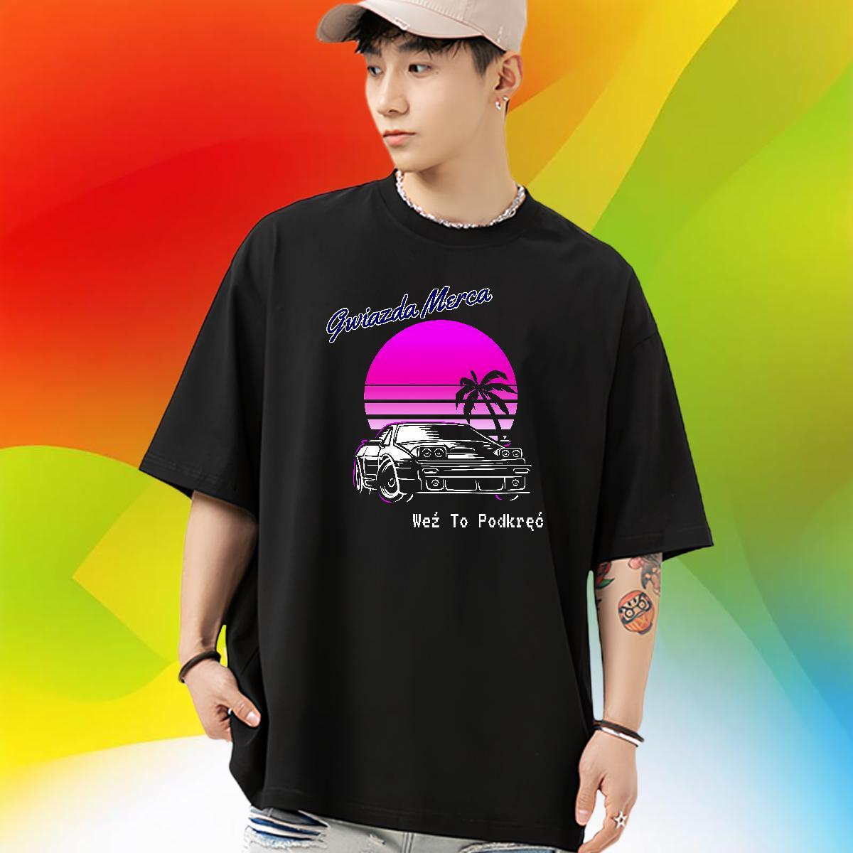 High Quality Mens T Shirts 230g Cotton beach Beach Oversized 4XL Crew Neck Mens Tshirts Casual New Tops