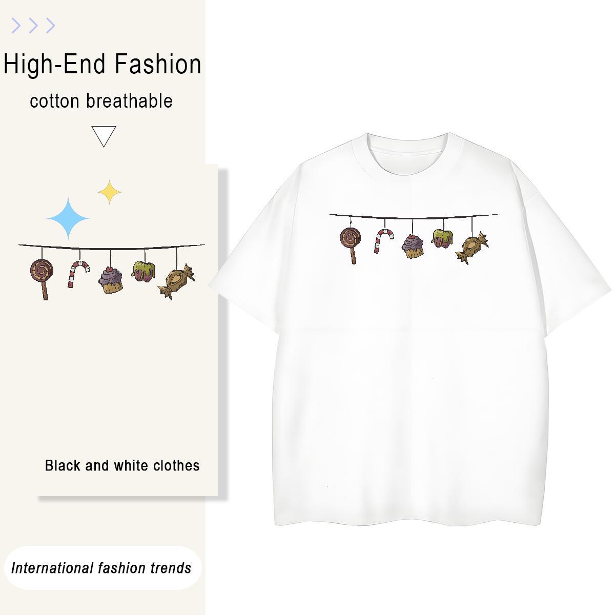 Wholesale Tshirts halloween Home Outdoor 230g Cotton Tops Breathable Short Sleeve Popular T shirt Custom Printing