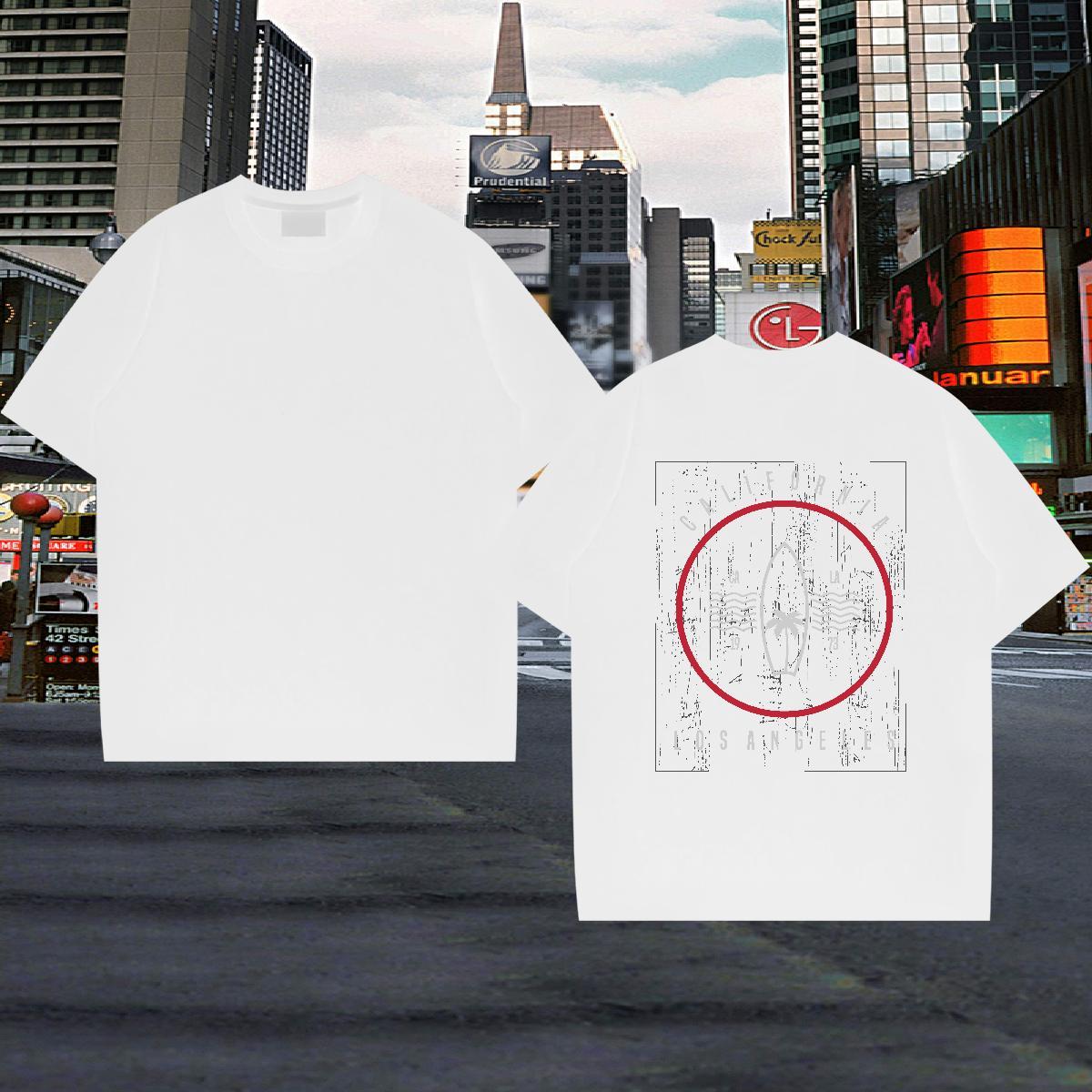 TOP Quality T-Shirts 100% Cotton 230g letter Hip Hop Cartoon Printing L-4XL Breathable Short Sleeve Men Tees Designer Fashion Clothes