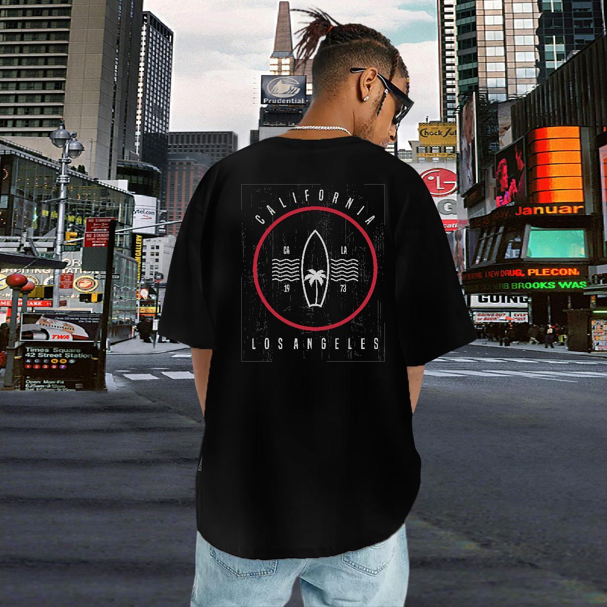 TOP Quality T-Shirts 100% Cotton 230g letter Hip Hop Cartoon Printing L-4XL Breathable Short Sleeve Men Tees Designer Fashion Clothes