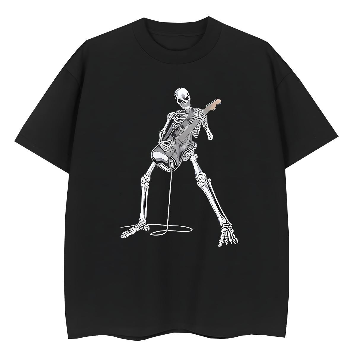 Designer T shirt 100% Cotton 230g skull Sports Casual Custom Cartoon Crew Neck Breathable Tshirts Stylist Top Tees
