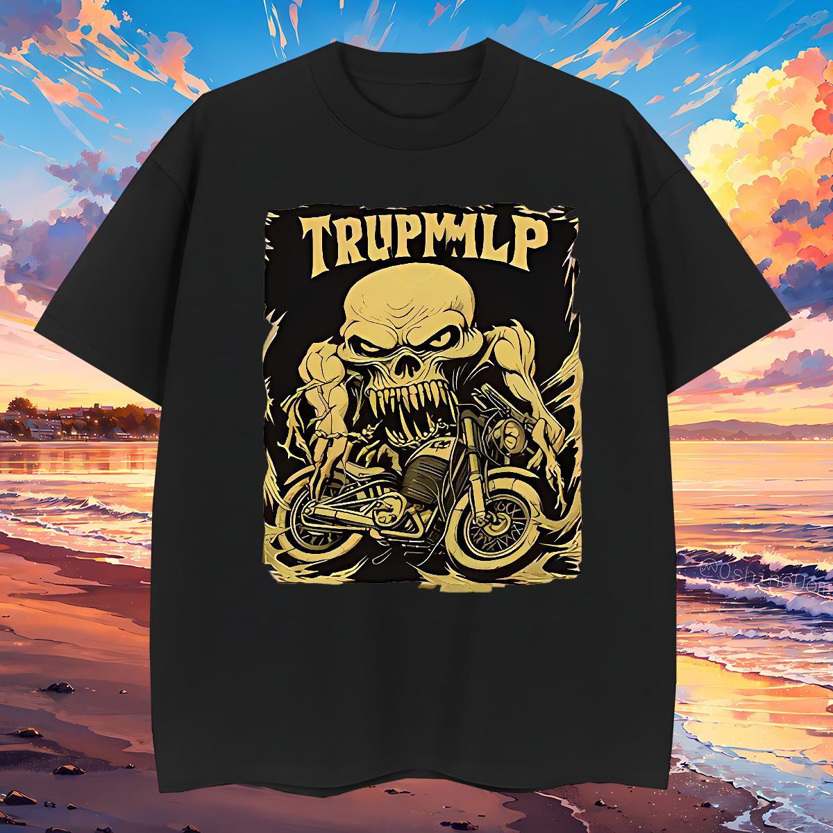 Brand T Shirt For Man 230g Pure Cotton skull Home Outdoor DIY Printed Crew Neck Breathable Couples T Shirts 2024 Designer Tees