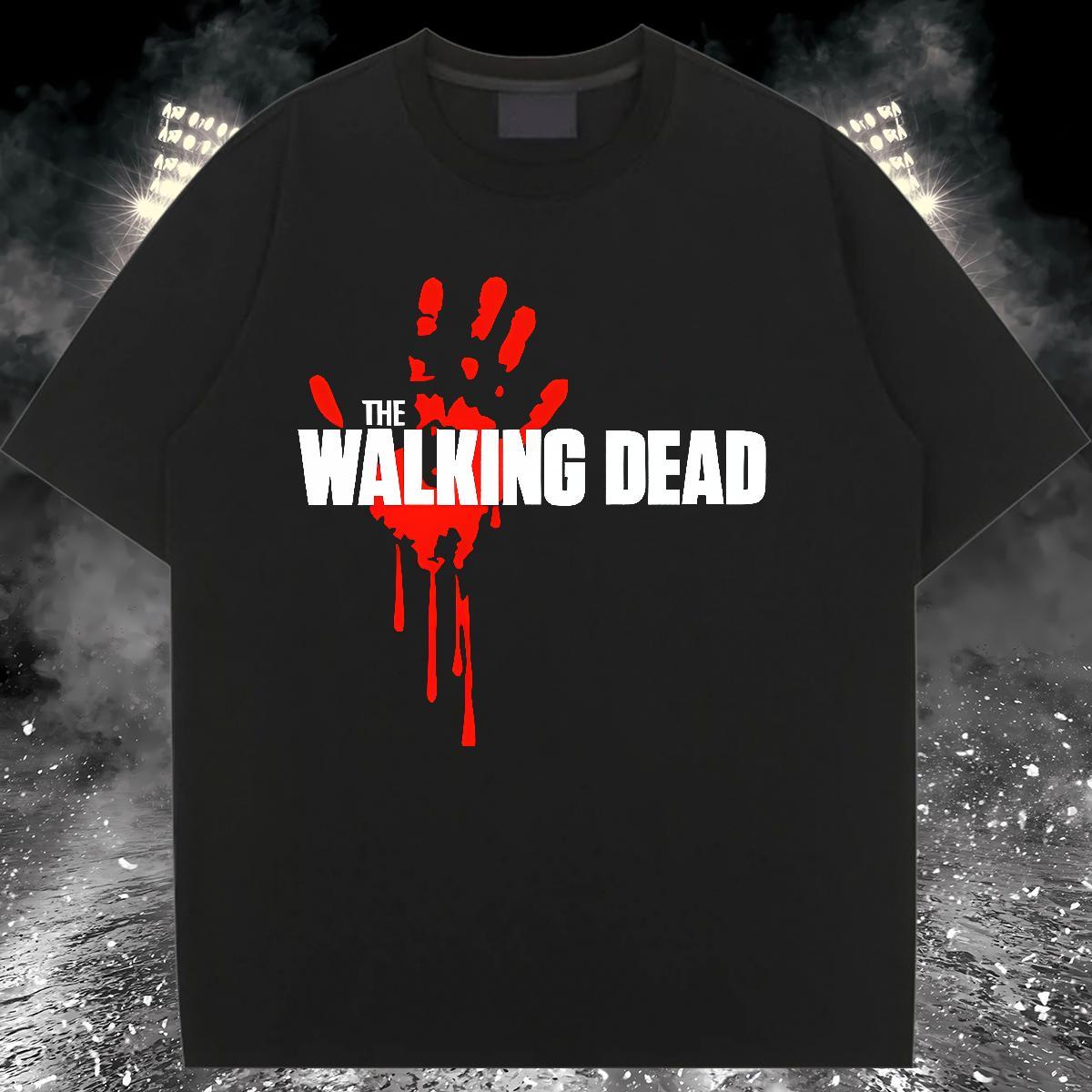 Free Shipping Woman Tshirt 230g Pure Cotton scary Casual Daily Wear T shirt Breathable Soft Cartoon Print Tops