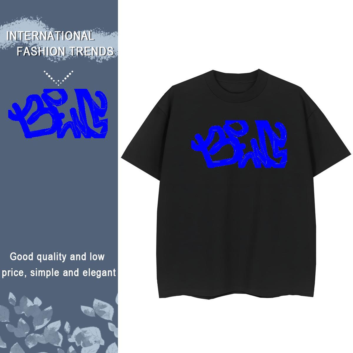 Popular T-Shirts for Men 100% Cotton 230g letter Casual Custom Print Plus Size Short Sleeve O-Neck Men Tshirts Fashion Casual Tees Shirts