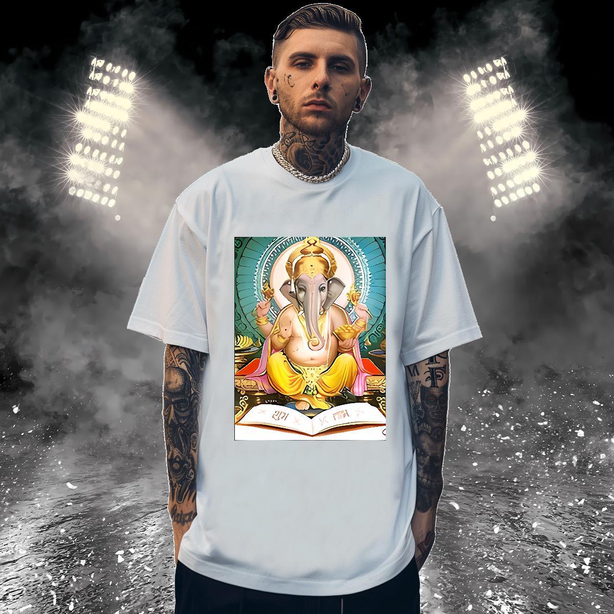 TOP Quality T-Shirts 230g 100% Cotton elephant Home Outdoor DIY Printed Breathable Men Clothes T-Shirt Designer Fashion Tops Shirt