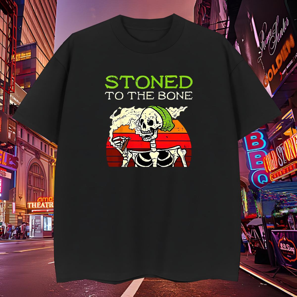 Unisex T Shirt For Man 100% Cotton 230g skull Street Wear Floral Print Round Neck Short Sleeve Men Clothes T-Shirt Fashion Designer Tops Shirt