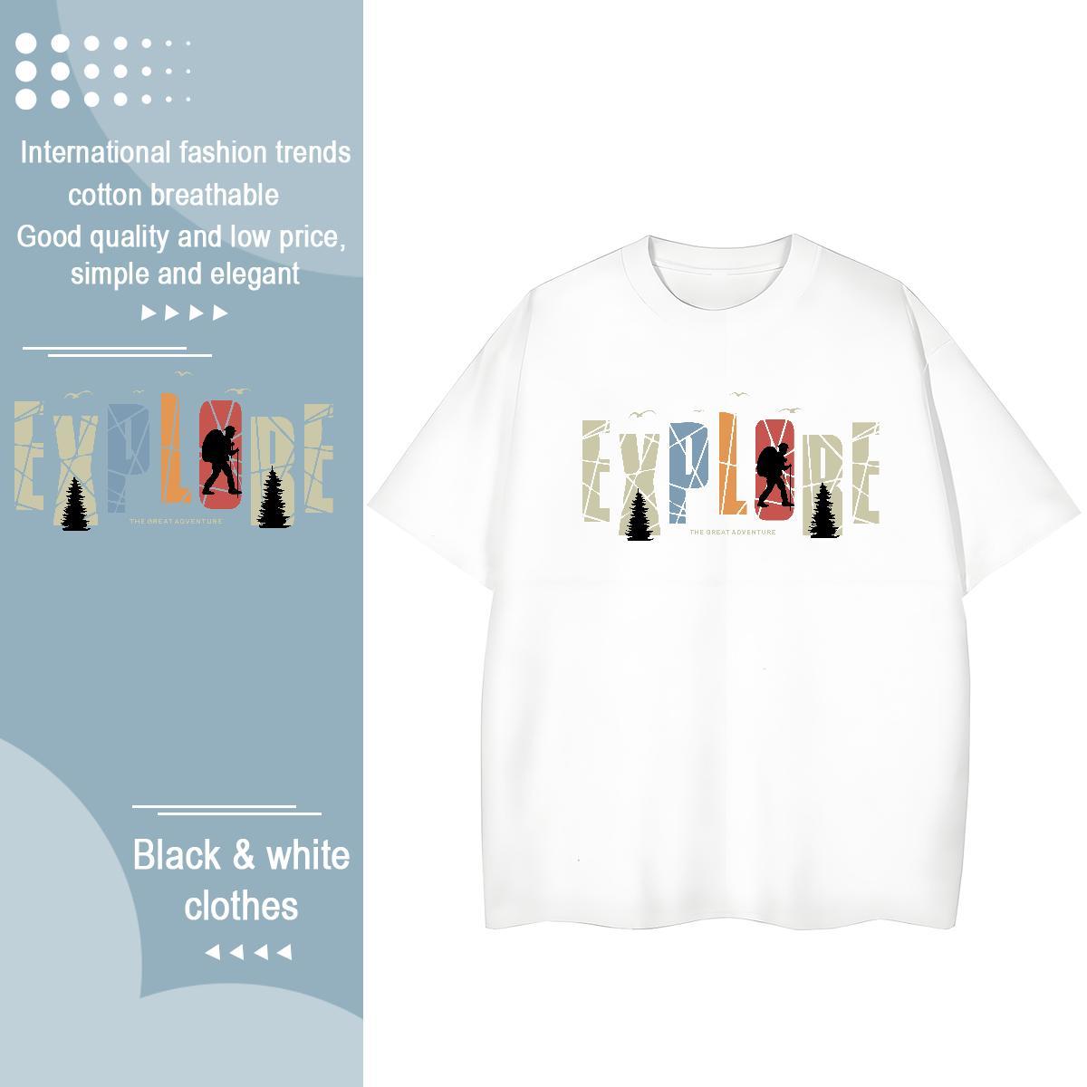 Lady Womens Tshirts 230g 100% Cotton tree Casual Sport T-Shirts for Women Round Neck Short Sleeve DIY Anime Tops Shirt