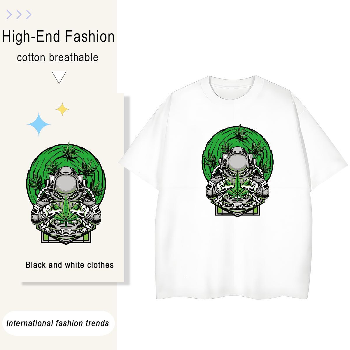 Designer Woman Tshirt 230g Cotton planet Street Wear Womens T Shirts O-Neck Short Sleeve Black White Tees Shirts