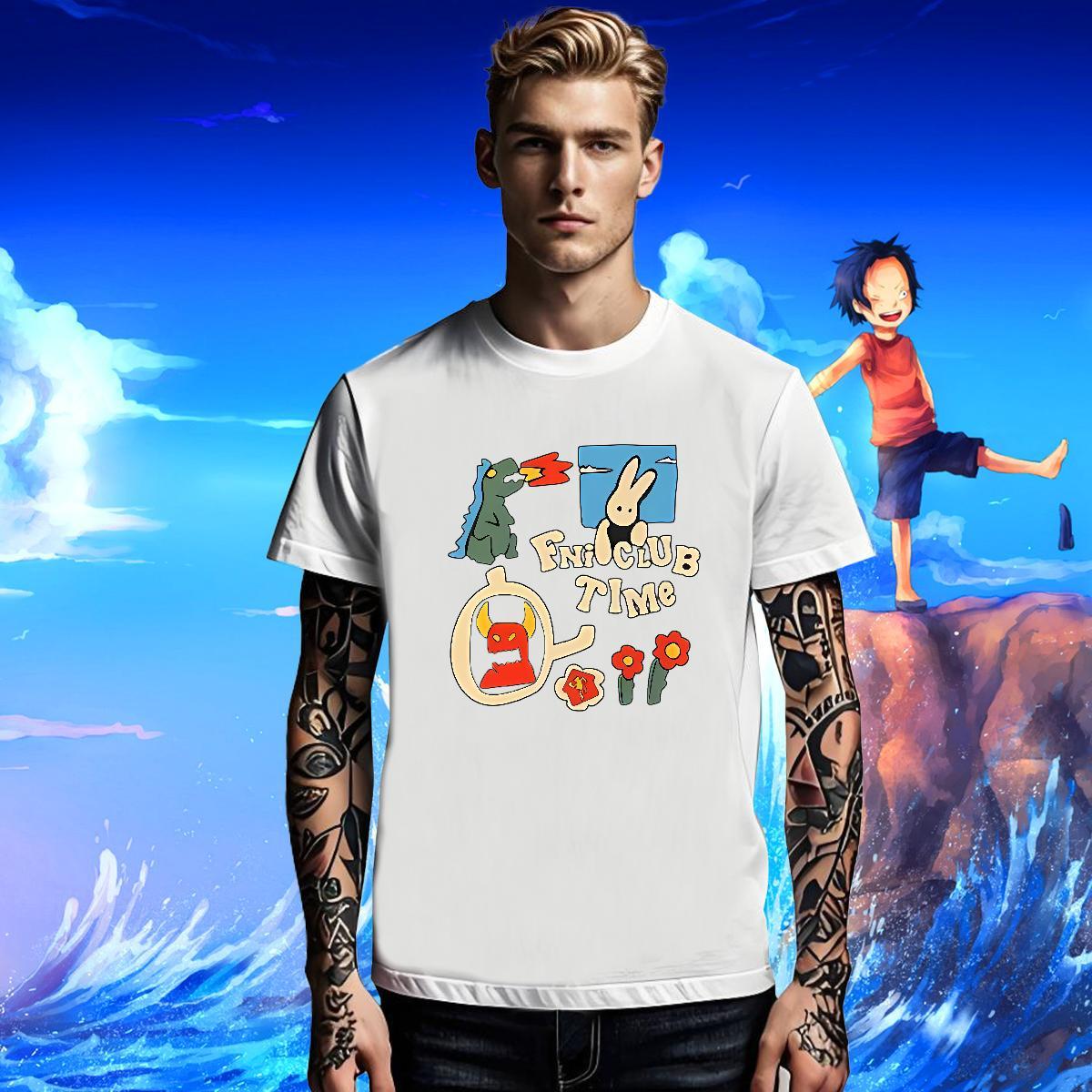 2024 New Men Tops Tees dinosaur Hip Hop 230g Cotton Tees Shirts Breathable Short Sleeve Soft Man T Shirts White Plus Size