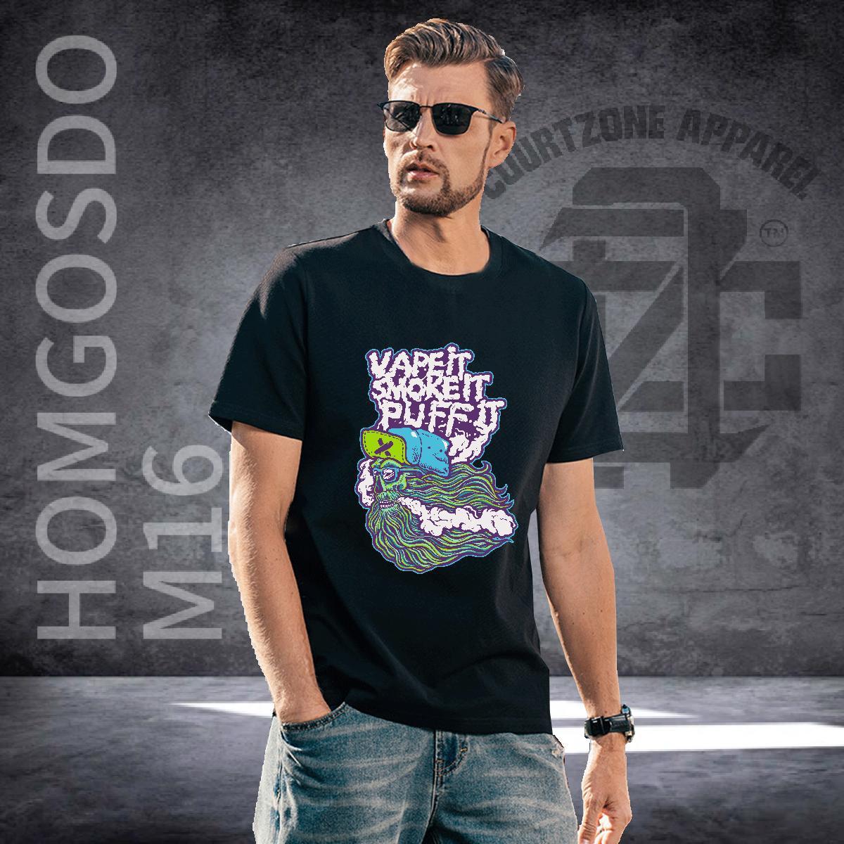 Cool T shirt 230g Cotton skull Street Plus Size Cartoon Breathable Short Sleeve Tshirt for Man Woman Customized Tops Shirt